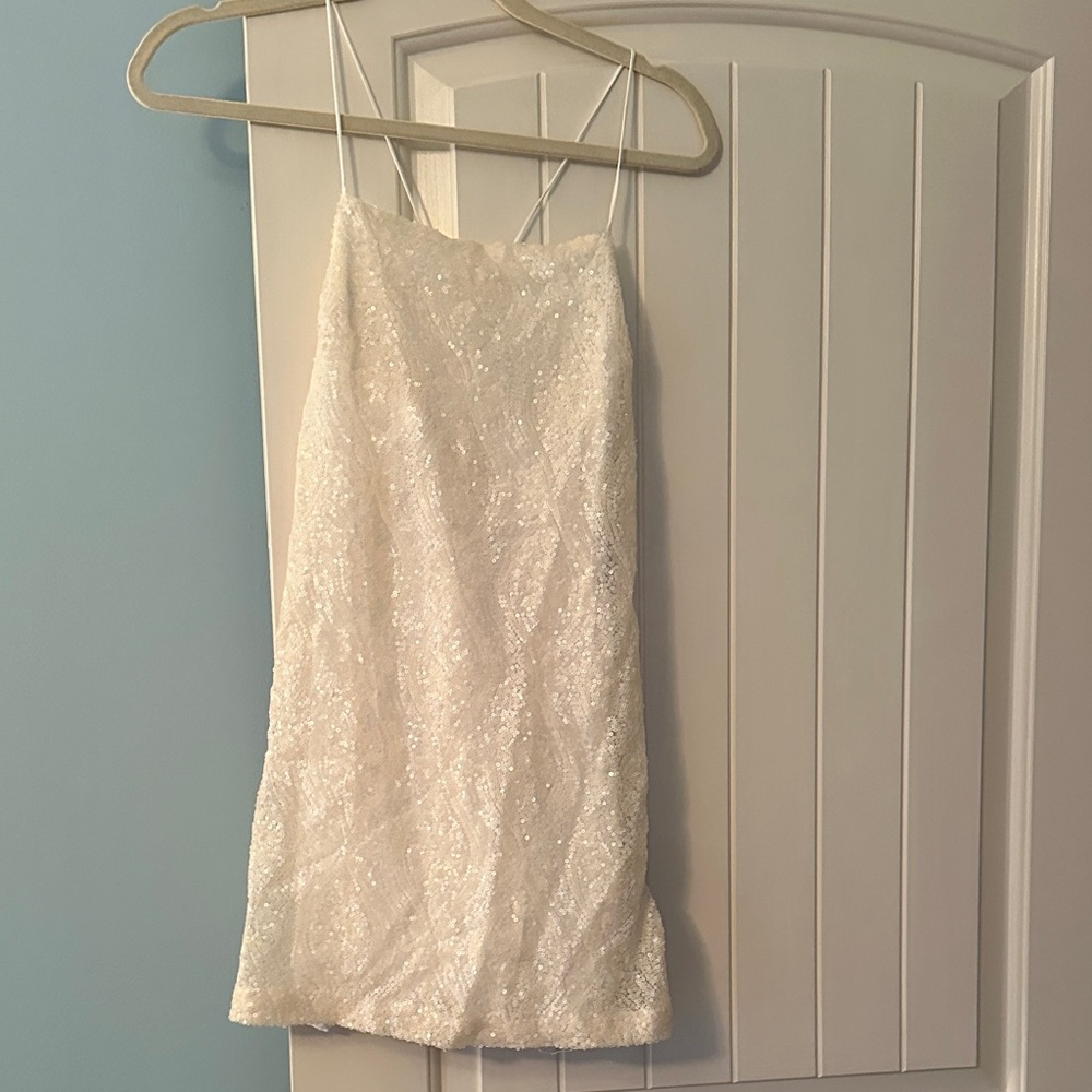 Free People White Mini Dress